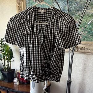 Madewell Black and White Plaid women’s Shirt
